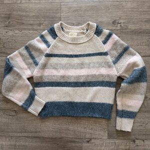 Thread & Supply Multicolor Blue, Beige & Pink Striped Sweater